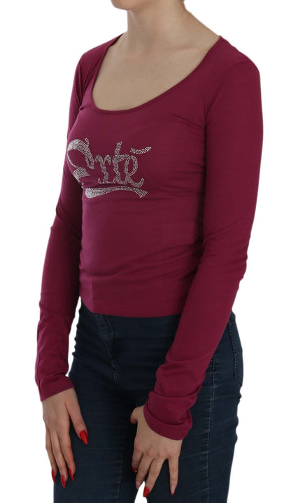 Exte Crystal Embellished Long Sleeve Casual Top