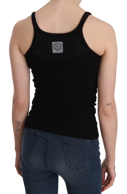 PINK MEMORIES Black Sleeveless Spaghetti Strap Blouse
