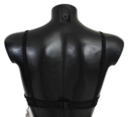 Roberto Cavalli Black Pink Lace Push Up Bra Underwear