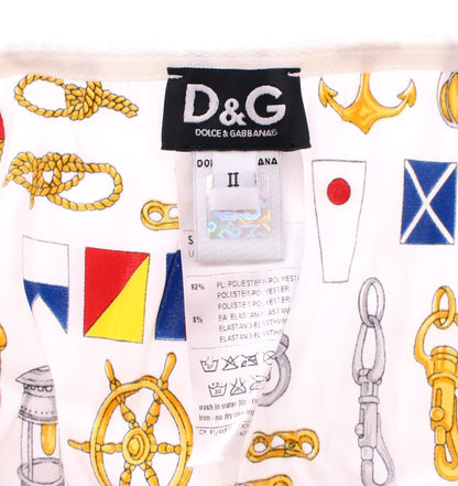Dolce & Gabbana White Sailor Bra Panty Stretch Underwear