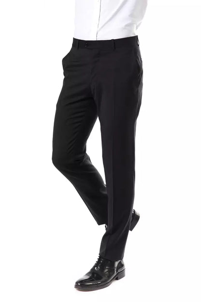 Uominitaliani Gray Wool Men's Suit Pants