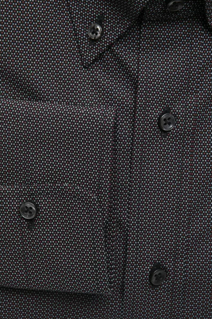 Robert Friedman Black Cotton Men's Shirt