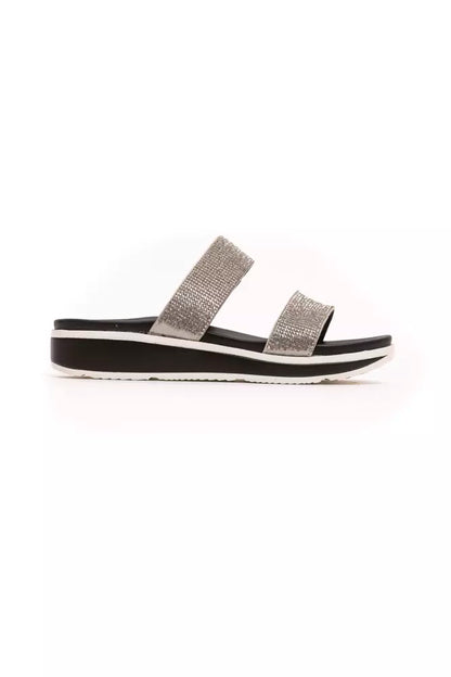 Péché Originel Silver Textile Sandal