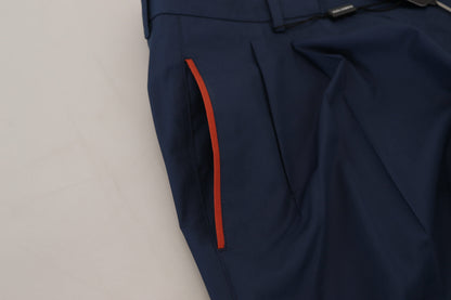 Dolce & Gabbana Blue Cotton Chino Formal Pants