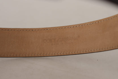 Dolce & Gabbana Black Solid Leather Classic Gold Waist Buckle Belt