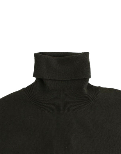 John Galliano Green wool turtleneck sweater