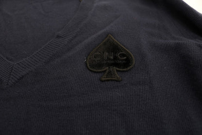 Costume National Blue V-neck Viscose Sweater