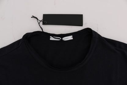 Daniele Alessandrini Blue Cotton Crewneck T-Shirt