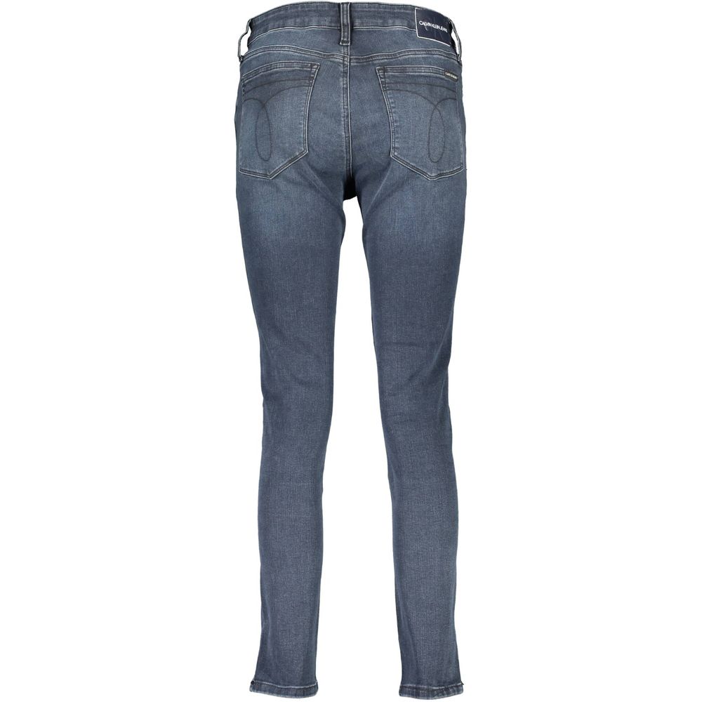 Calvin Klein Blu Cotton Women Skinny Jean
