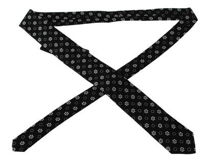 Dolce & Gabbana Black 100% Silk Floral Print Print Classic Tie