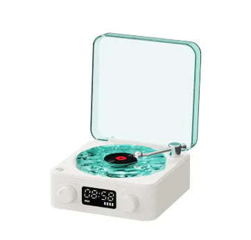 Retro Turntable Speaker Wireless Bluetooth-compatible 5.0 Vinyl Record Player Stereo Sound With White Noise RGB Projection Lamp Effect